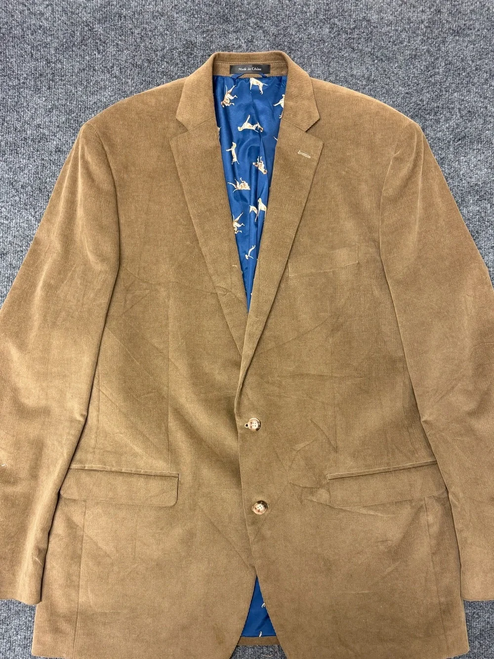 Lauren Ralph Lauren Brown Corduroy Sport Coat with Blue Lining